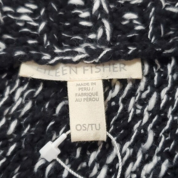 Eileen Fisher Black and White Cape - Picture 7 of 14